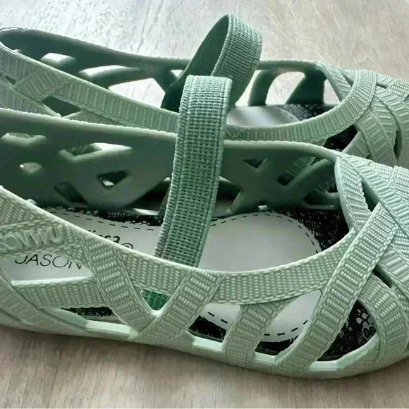 Mini Melissa x Jason Wu Kids baby toddler  Mint Green Ballet Flats Size 6 - Picture 7 of 7